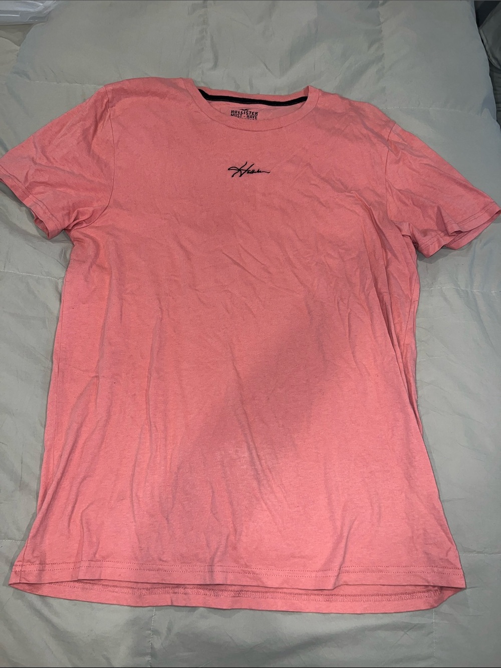 Hollister Pink Short Sleeve Tee with Script Logo